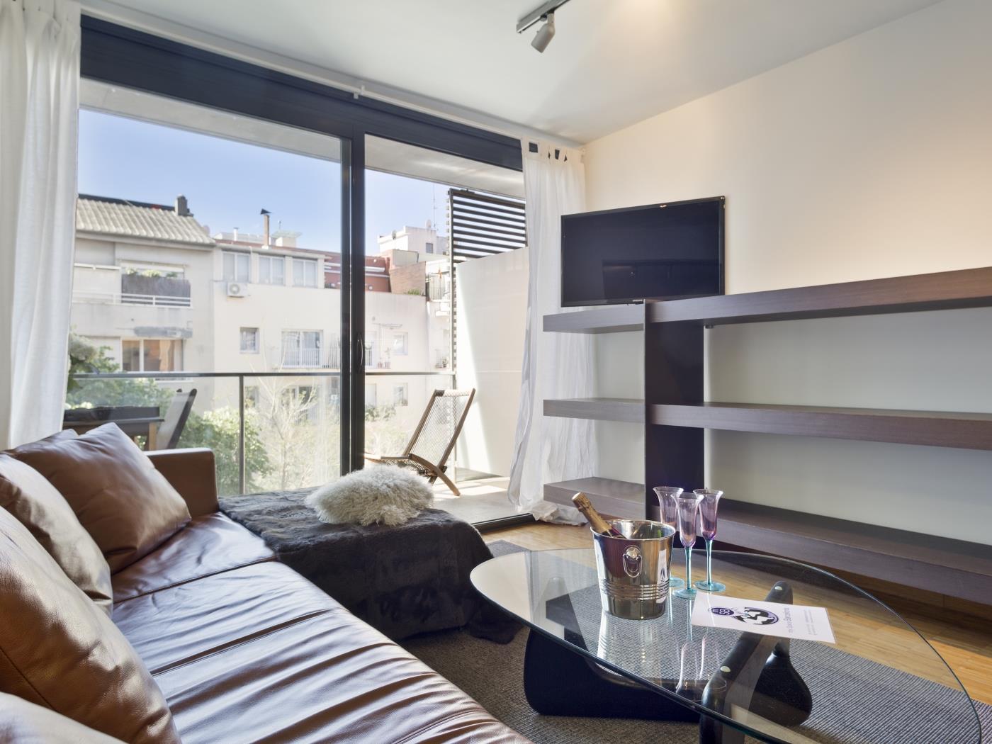 Appartement d'affaires près du centre ville avec balcon pour 6 - My Space Barcelona Appartements