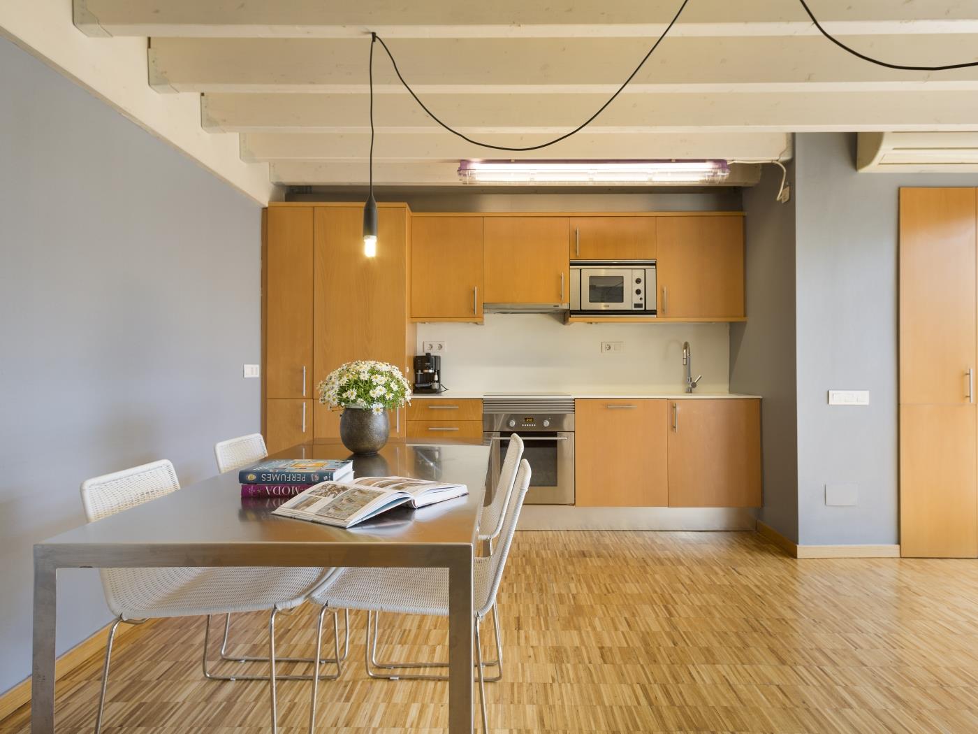 Appartement pour Long Séjour avec Terrasse Privée pour 6 - My Space Barcelona Appartements