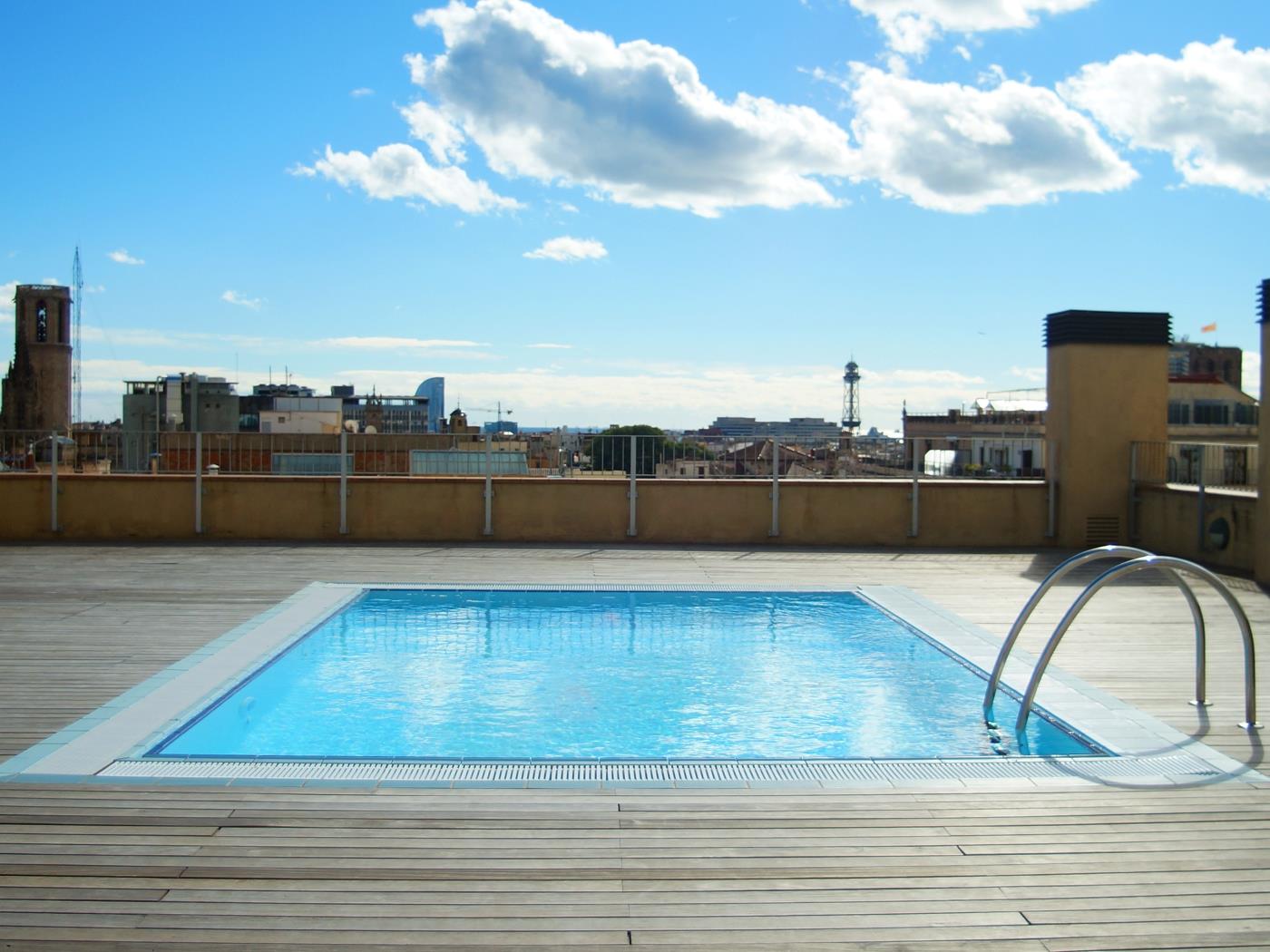 Appartement avec salle de sport, terrasse, piscine et vue sur la Cathédrale - My Space Barcelona Appartements