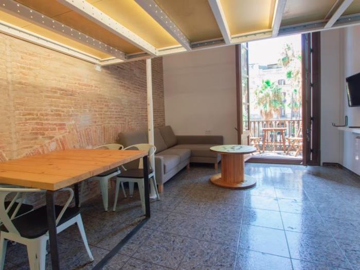 Charmant duplex avec balcon à louer temporairement à Plaza Real - My Space Barcelona Appartements