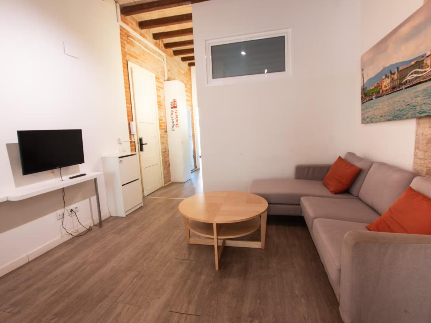 Chambre dans un nouvel appartement de 4 chambres à Gràcia avec balcon - My Space Barcelona Appartements
