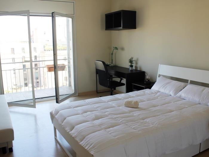 Chambre spacieuse et centrale avec balcon privé - My Space Barcelona Appartements
