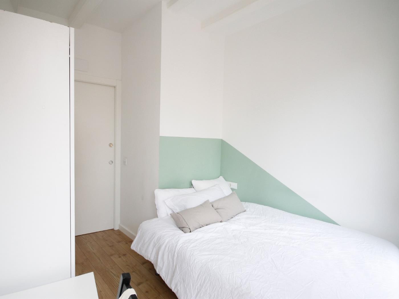 Chambre avec balcon privé dans un appartement avec terrasse - My Space Barcelona Appartements