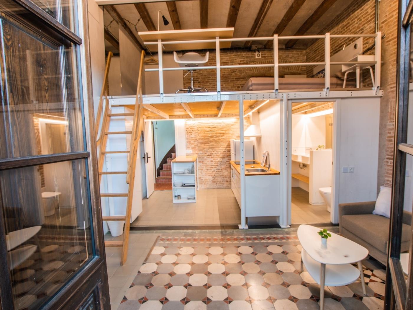 Duplex studio moderne avec grande terrasse en centre-ville - My Space Barcelona Appartements