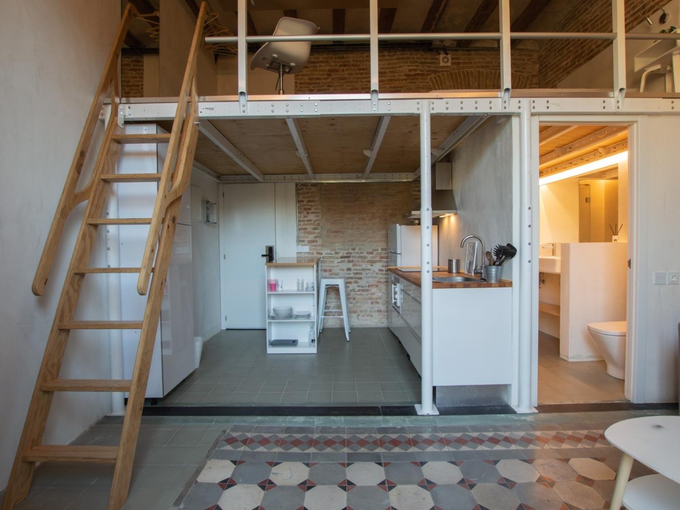 Duplex studio moderne avec grande terrasse en centre-ville - My Space Barcelona Appartements